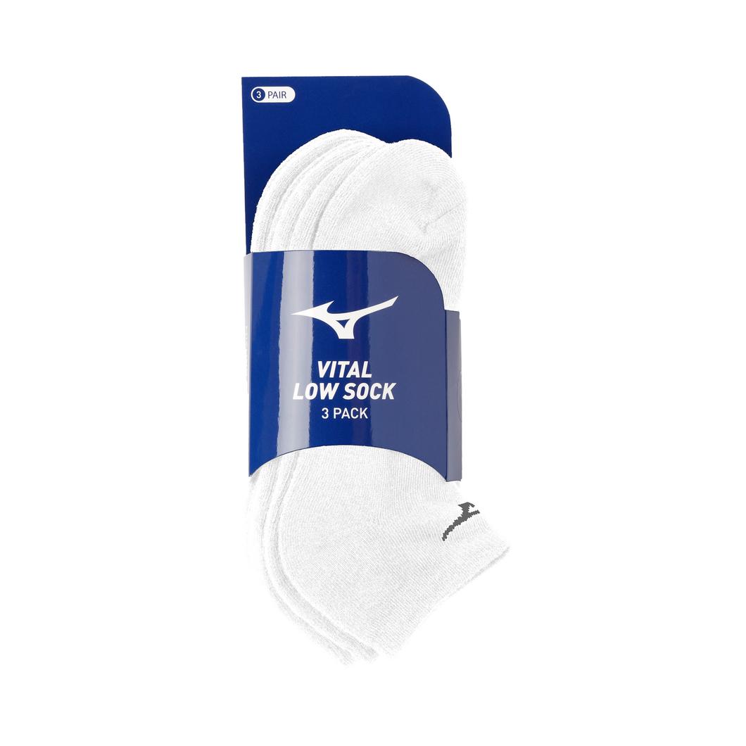 Mizuno Vital Low Sock 3-Pack WHITE