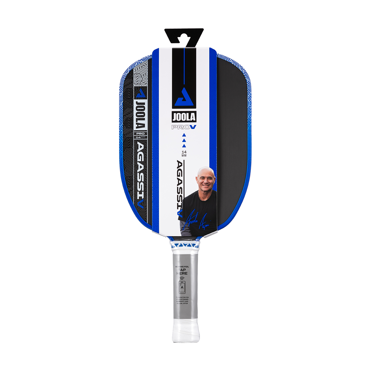 JOOLA Agassi Pro V Andre Agassi Royal Blue 14mm Pickleball Paddle