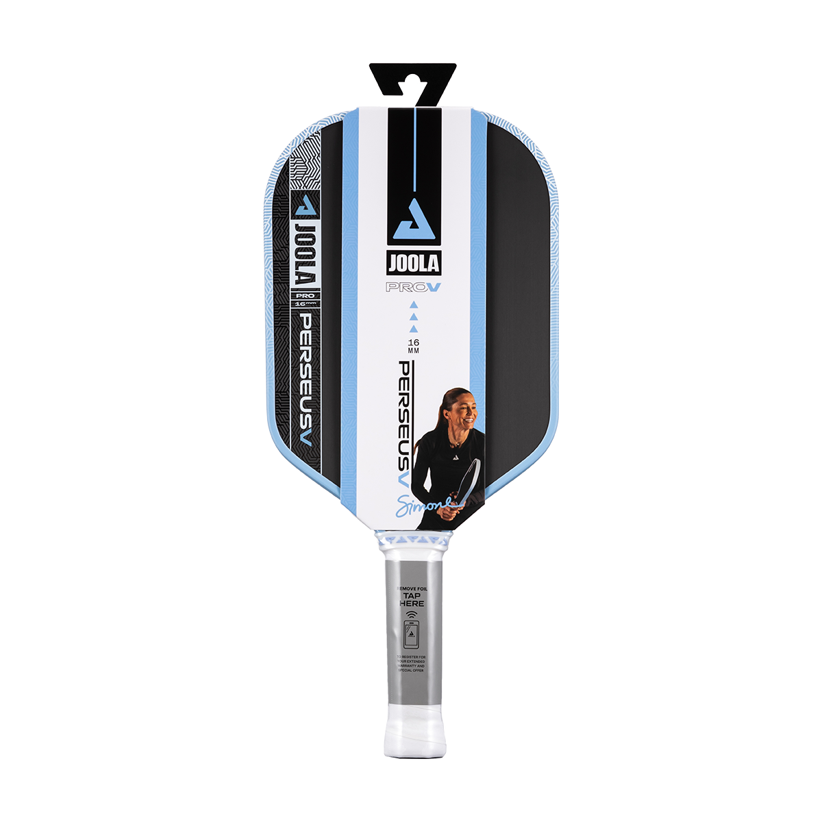 JOOLA Perseus Pro V Simone Jardim Breeze Blue 16mm Pickleball Paddle