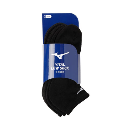 Mizuno Vital Low Sock 3-Pack BLACK