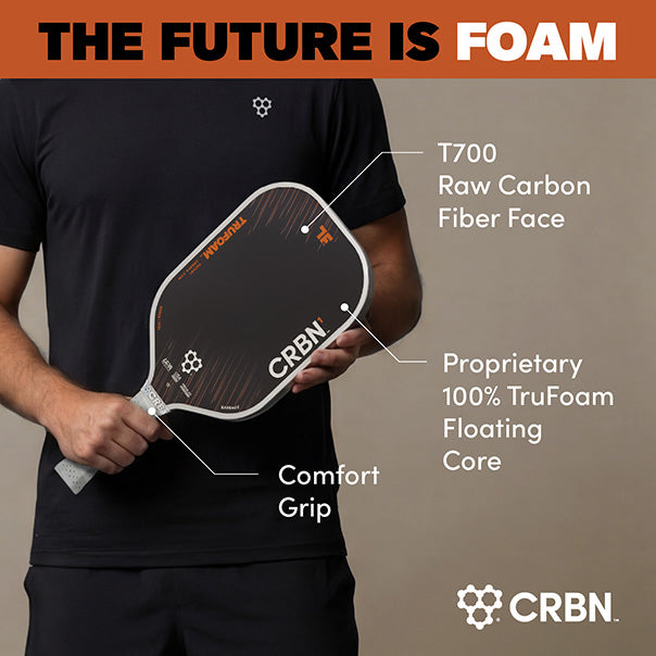 CRBN 3 TruFoam Barrage Pickleball Paddle | (Elongated, Short Handle)